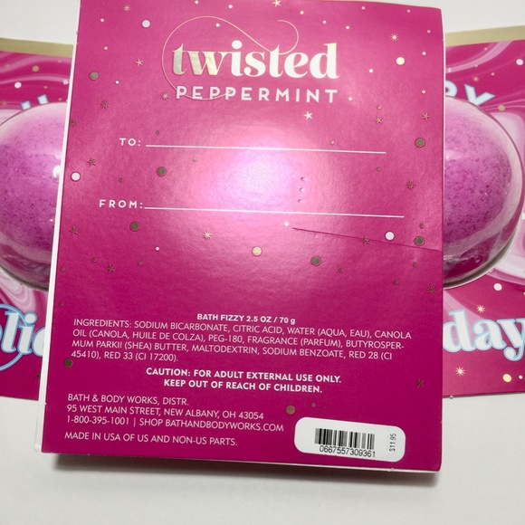 TWISTED PEPPERMINT Bath Fizzy - Picture 2 of 2